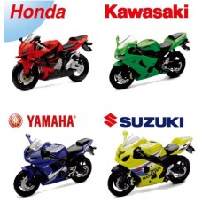 Moto Stradali in scala 1:18 - Honda, Yamaha, Kawasaky. Suzuki 
